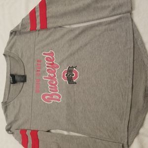 Ohio State University Buckeyes Long Sleeve Tee Size Medium Gray